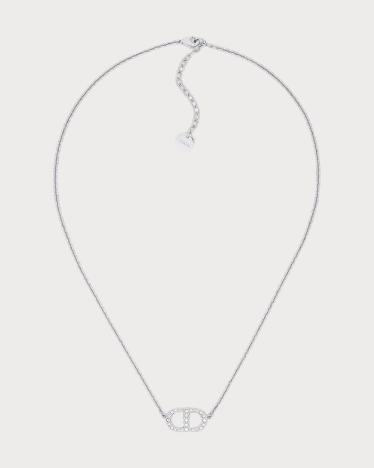 CHRISTIAN DIOR Petit CD Necklace Gold-Finish Metal(Silver)