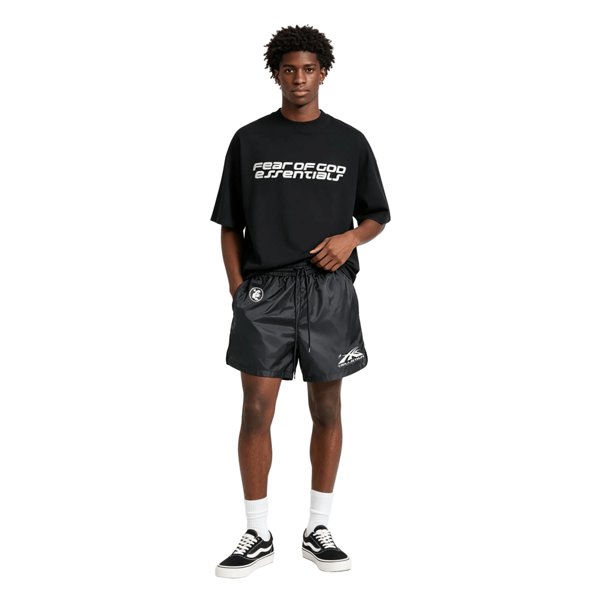 HELLSTAR NYLON SHORTS BLACK